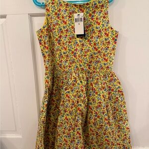 Ralph Lauren Girls' Yellow Floral Sleeveless Dress